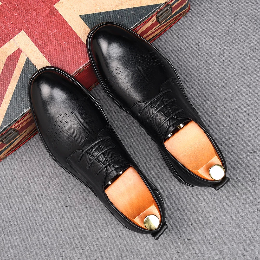 Men's Derby Shoes, Height Increasing, Soft Sole
