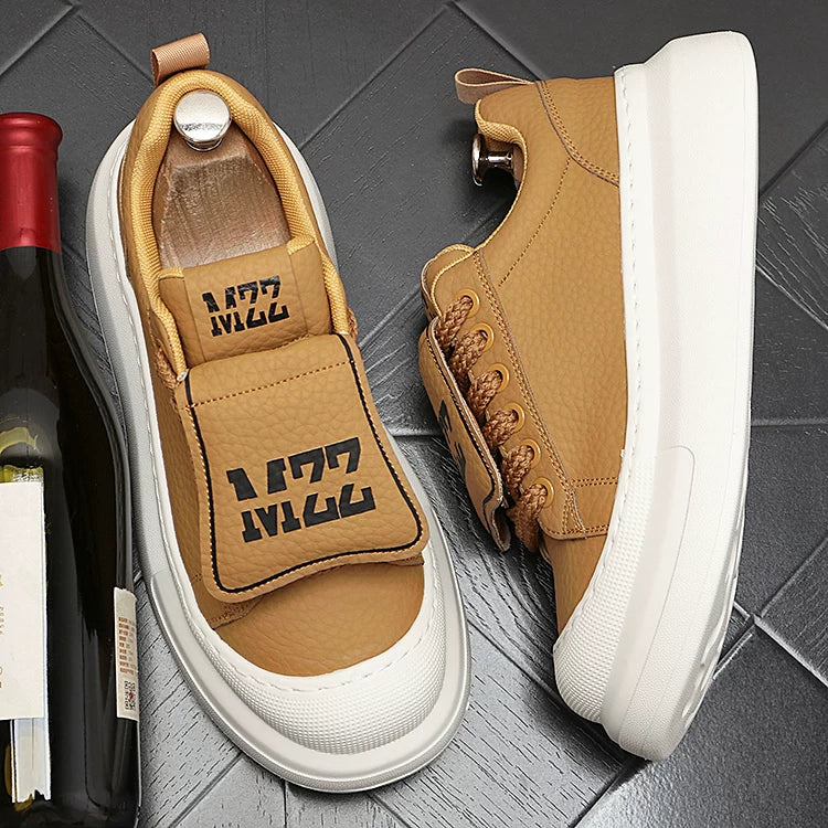 Men's Platform Low-Top Trendy Skate Shoes
