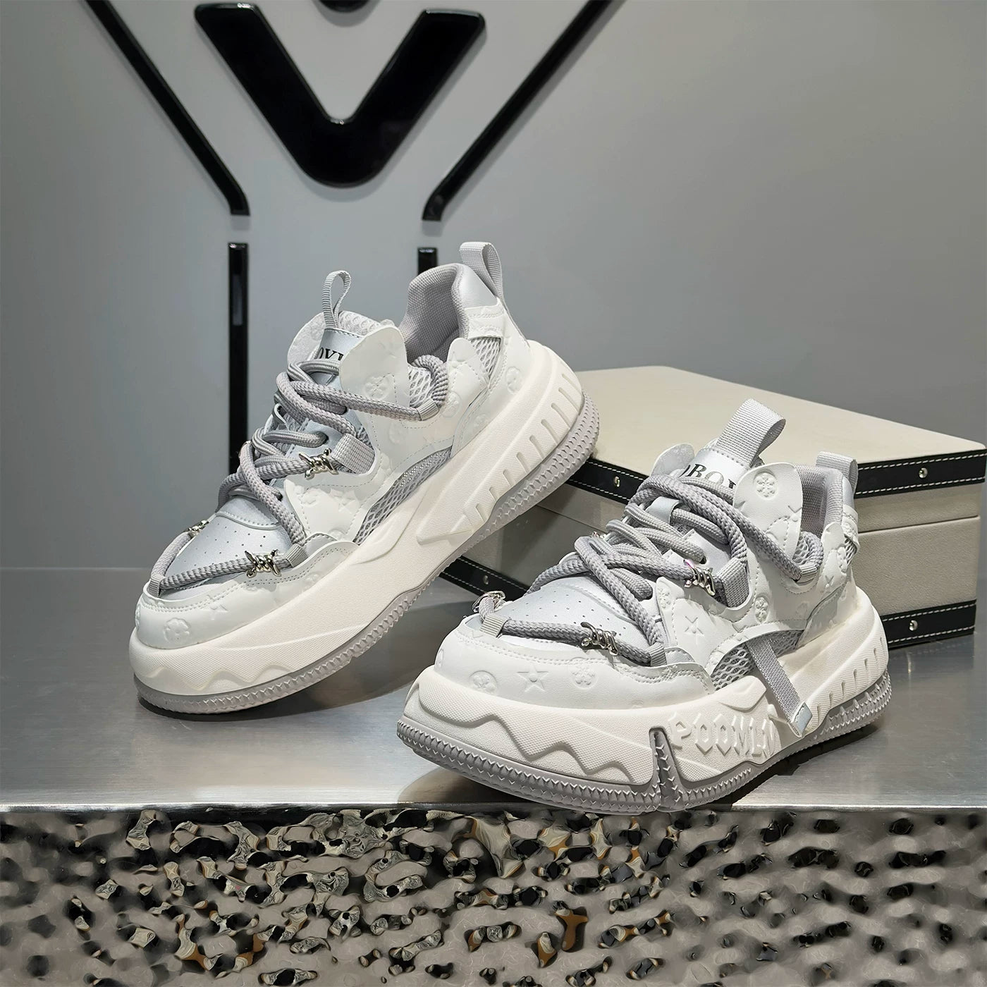 Men's Height-Increasing Platform Trendy Skate Shoes Spring