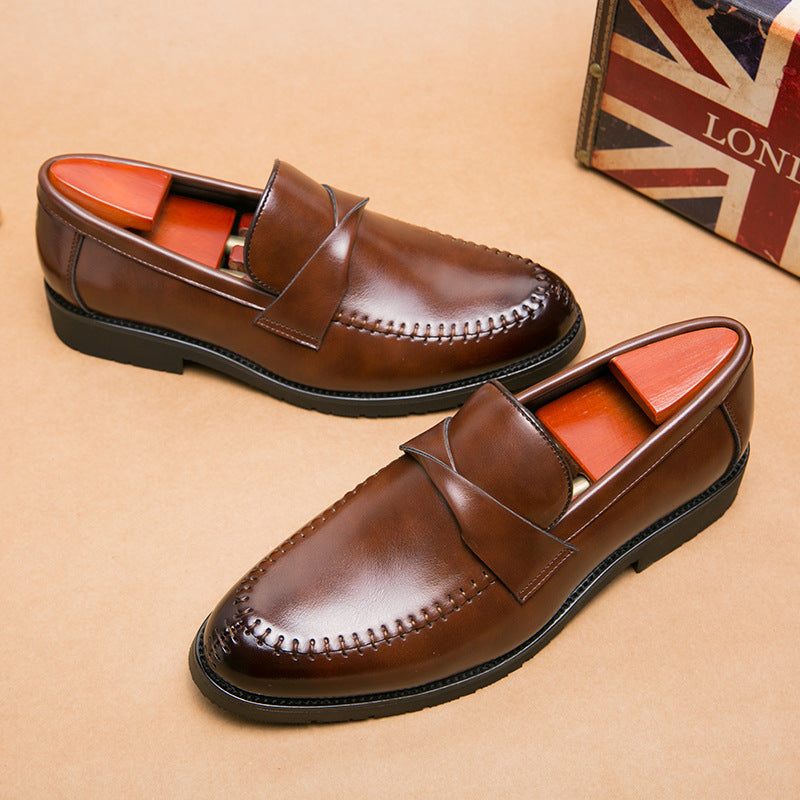 Fall and winter cross-border mencasualfashion leather shoes k-style wedding shoes british business f 8