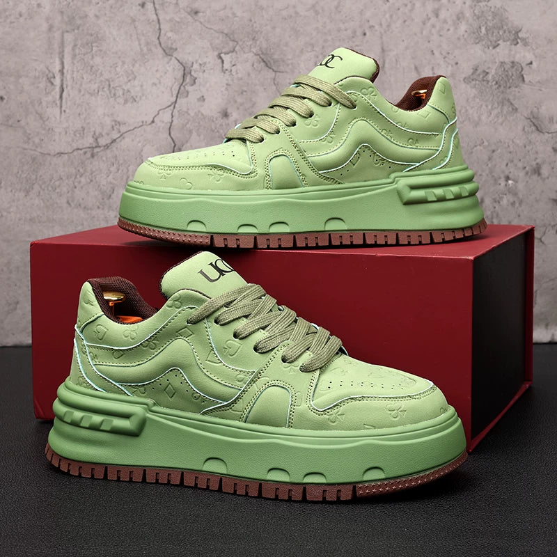 Men's Skate Shoes, Height Increasing, Thick Sole