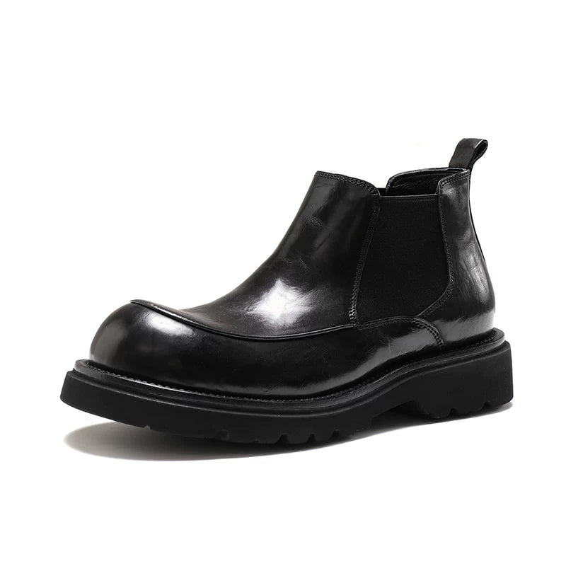 Men's Chelsea Boots, Round Toe, British Style