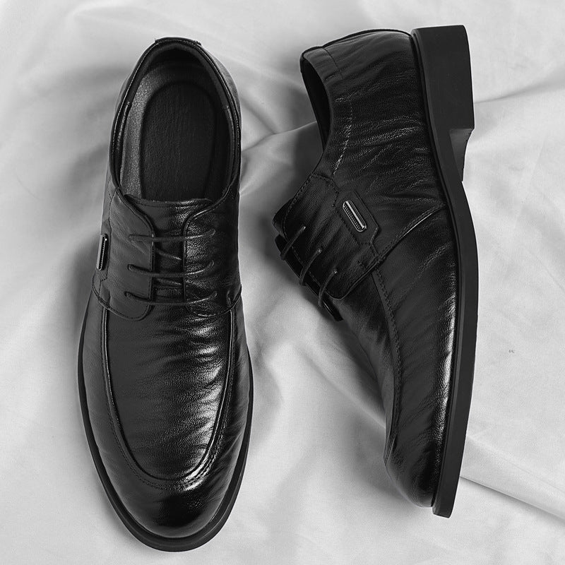 Cross-border plus size men's shoes business formal leather shoes men's casual hand-grabbed pattern 2