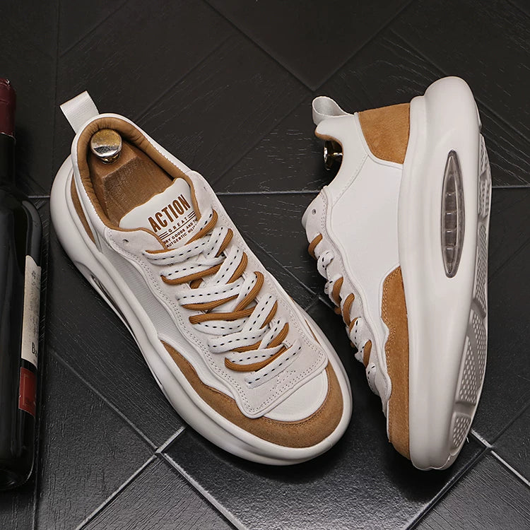 Men's Breathable Mesh Cut-Out Air-Cushion Lightweight Dad Sneakers Athletic Casual Summer