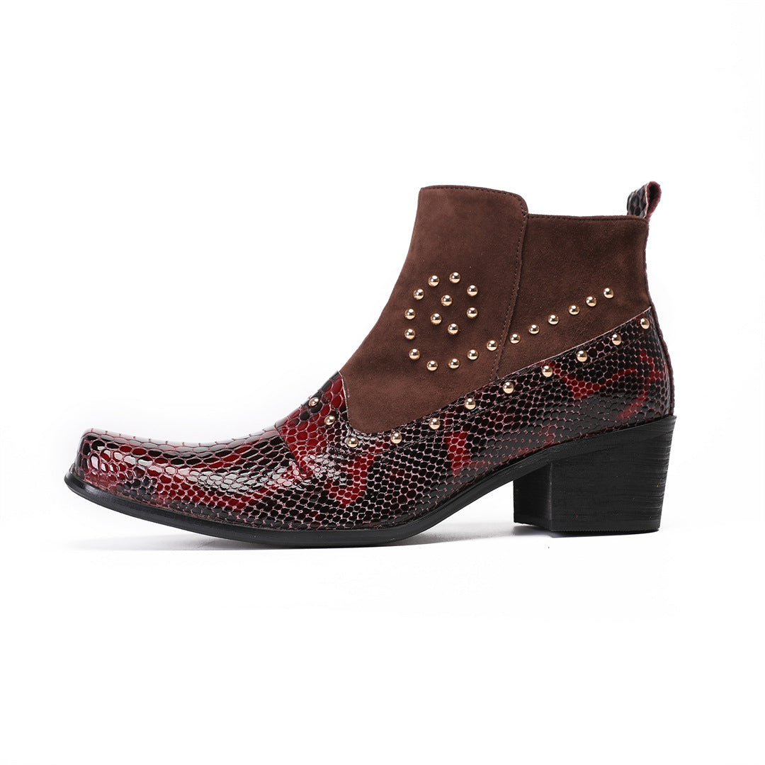Men's Leather Chelsea Boots – British Style, Thick Sole