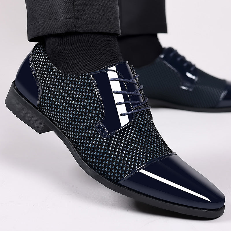 Men's leather shoes: new business formal, casual, spring/autumn breathable, british style, korean st
