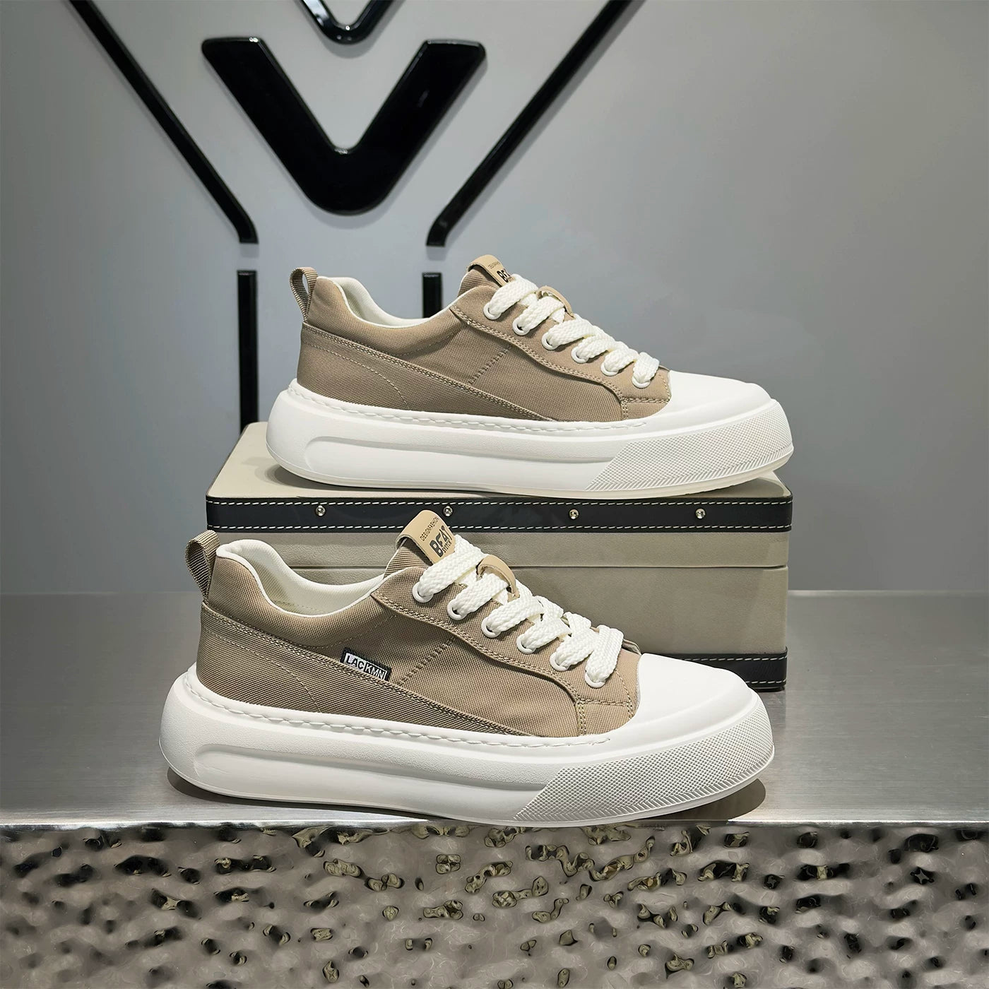 Men's Platform Breathable Low-Top Trendy Canvas Shoes 2026 Summer New