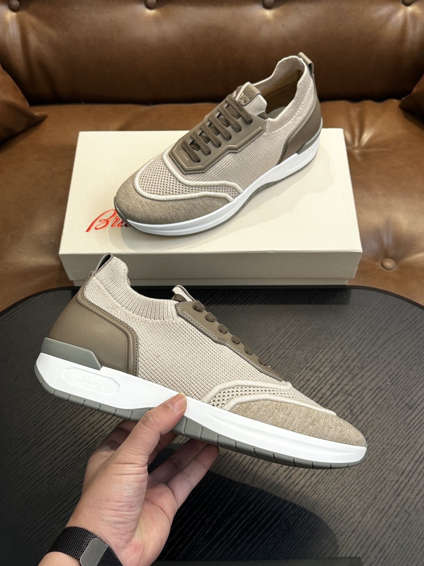 European station new men's flyknit breathable trendy sneakers versatile casual shoes cross-border foreign trade custom oem bn 33