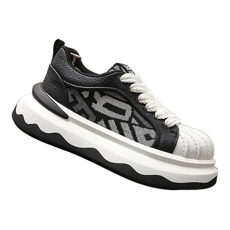 Men's Platform Shell-Toe Trendy White Sneakers 2026
