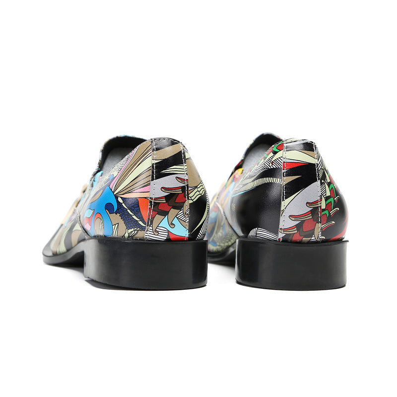 Leather shoes for men summer breathable cowhide hollow business formal wear 2023 new men's casual sandals wedding groom shoes