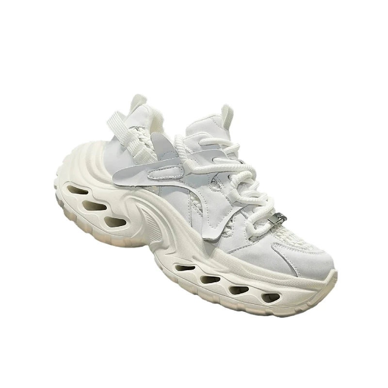 Men's Height-Increasing Platform Breathable Mesh Chunky Dad Sneakers 2026 Summer New