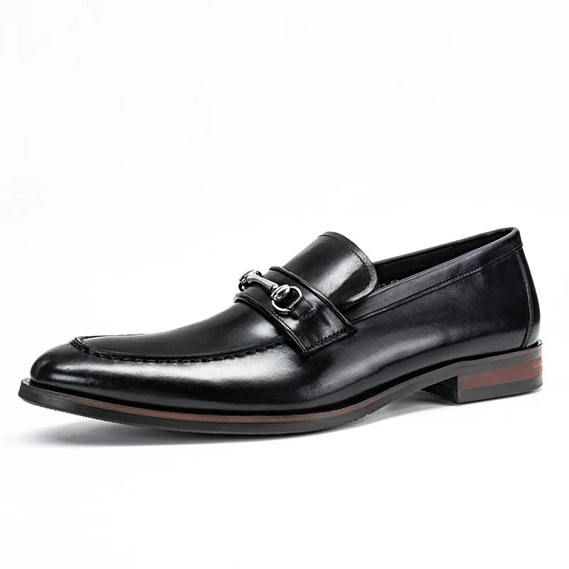 Men's Genuine Leather Loafers, Breathable, Slip-On