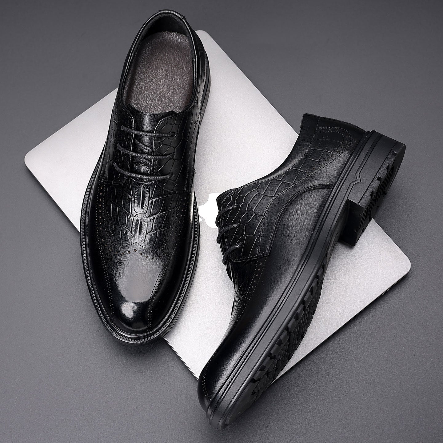 Men's leather shoes 2026 new collection: premium full-grain leather dress shoes for men - business b