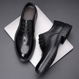Men's leather shoes 2026 new collection: premium full-grain leather dress shoes for men - business b