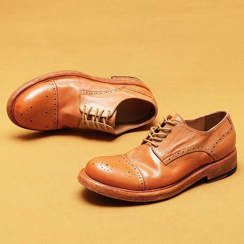 Men's Genuine Leather Leather Shoes, Handmade, Business
