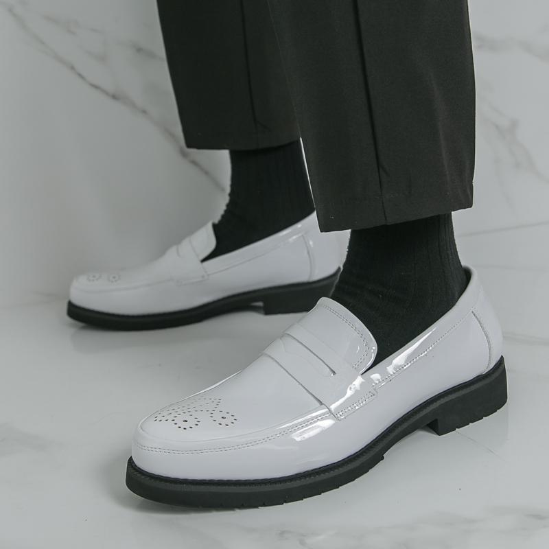 2026 spring new men's casual formal leather shoes business british brogue casual flats wedding shoes 2