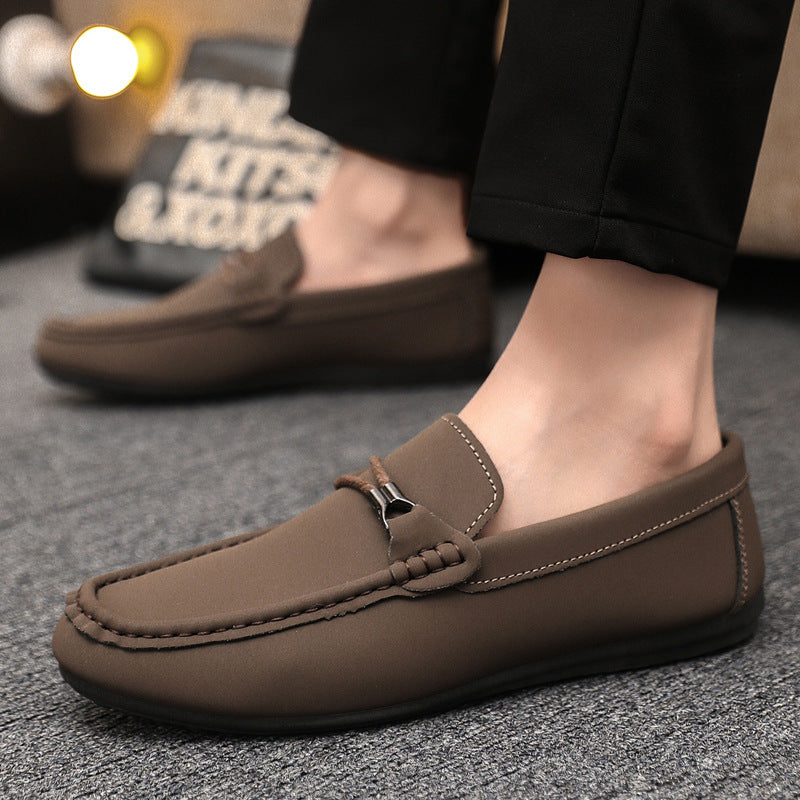 Spring and summer casual shoes trendy shoes men's foot-fitting Doudou shoes men's lazy shoes foot-fitting trend one-pedal men's shoes cloth shoes