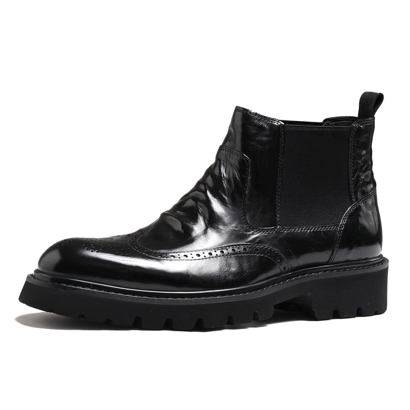 Men's Genuine Leather Martin Boots, Thick Sole, British Style