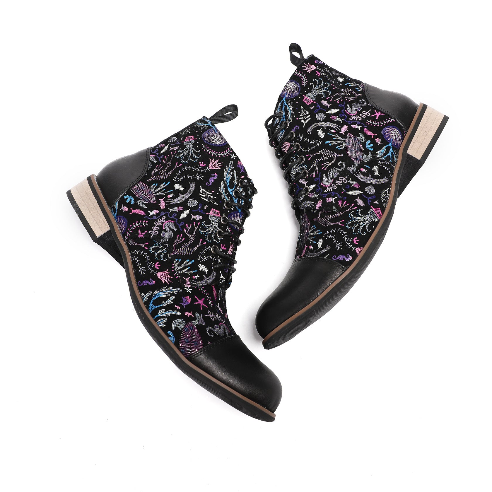 Winter Han elements high-top snow leather boots warm velvet cotton shoes men's hip-hop Chinese style Tang clothing ethnic retro style