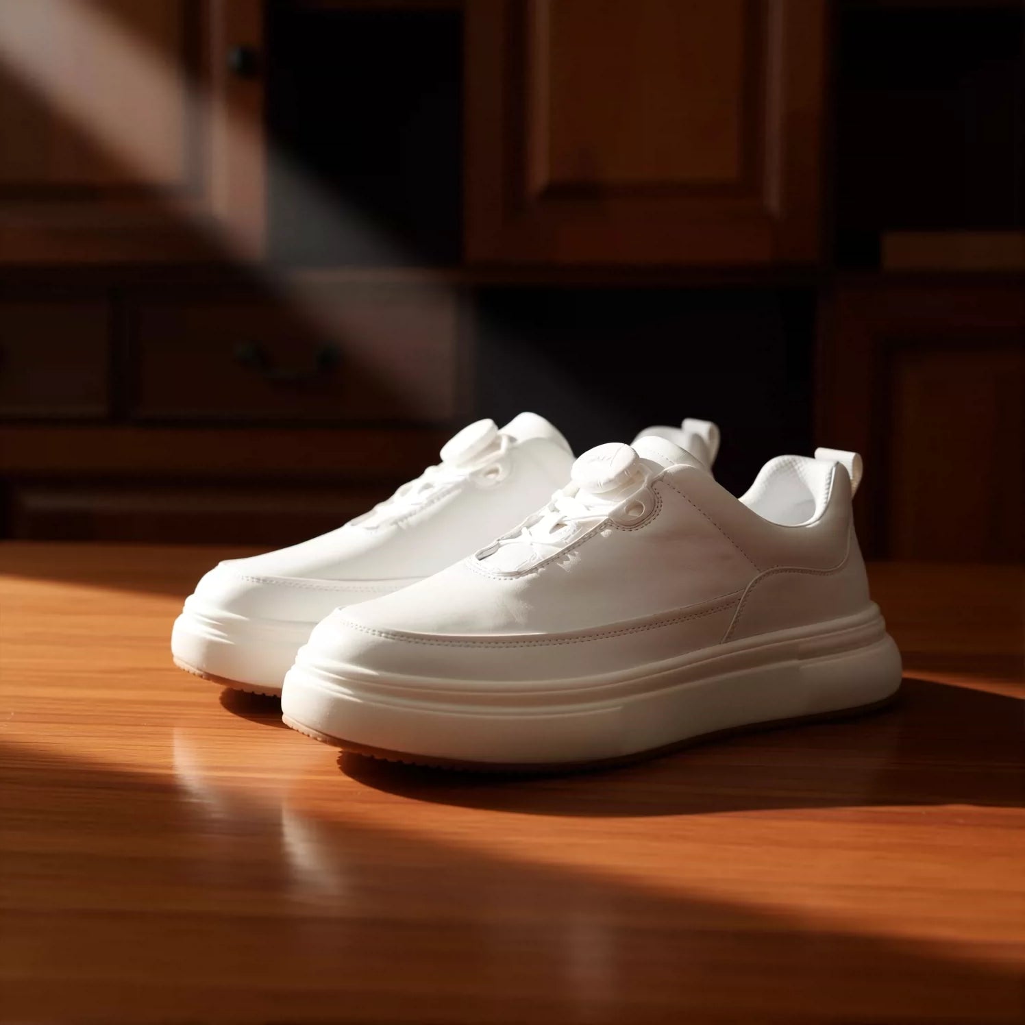 Men's Genuine Leather Casual Shoes, Breathable, Slip-On