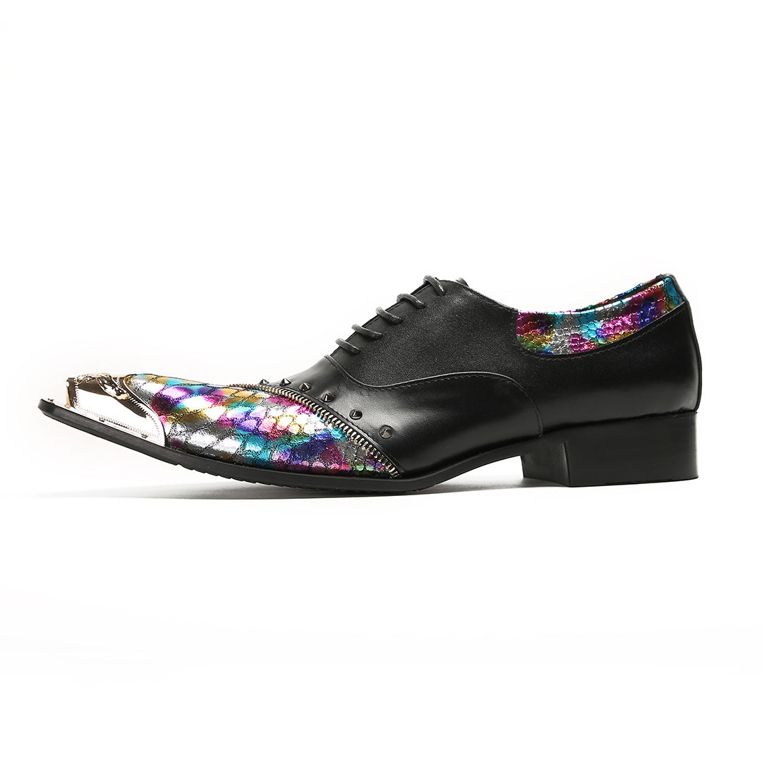 Men's Leather Derby Formal Shoes – Business, British Style – Style 15