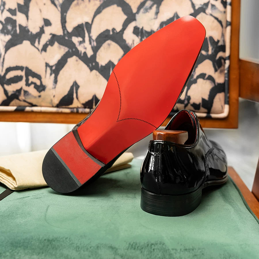 Men's Genuine Leather Leather Shoes, Glossy, British Style