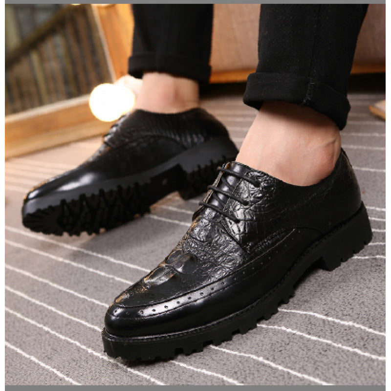 2026 spring new men's casual leather shoes, formal shoes, casual business shoes, non-slip men's