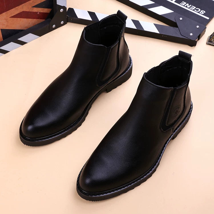 Men's Martin Boots, Height Increasing, Pointed Toe