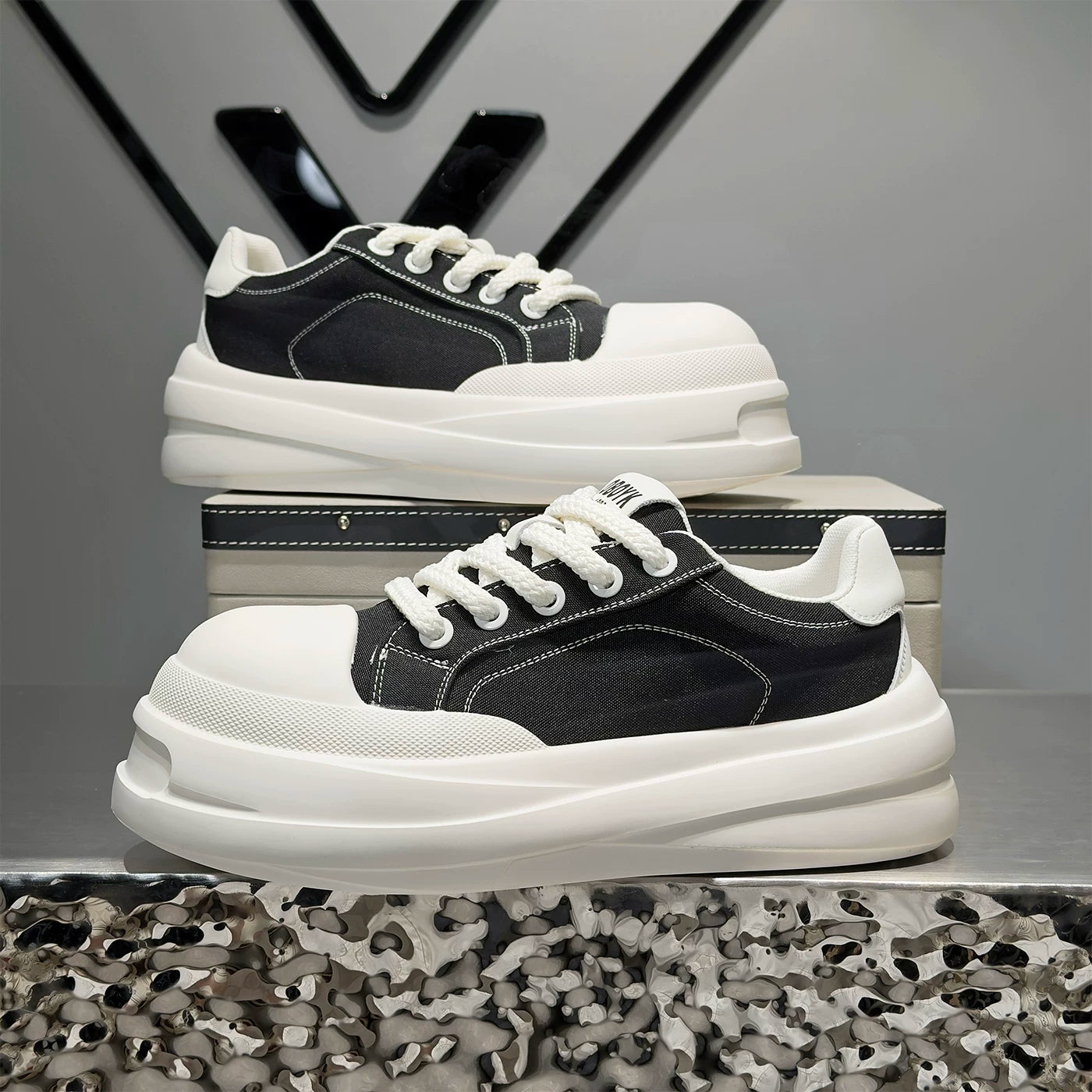 Men's Height-Increasing Platform Big-Toe Canvas Shoes Summer New