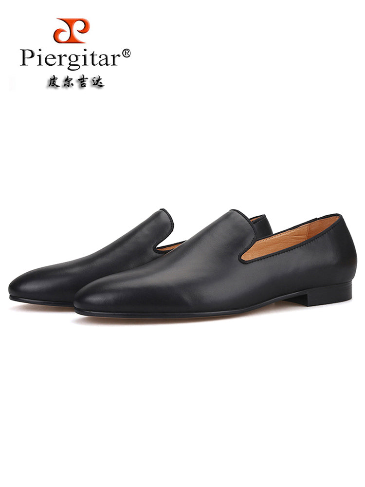 European and American style party classic men's moccasin moccasins, genuine leather slip-on loafers, trendy hairstylist exclusive