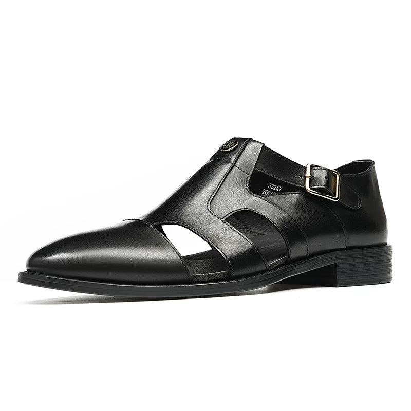Men's Genuine Leather Sandals, Breathable