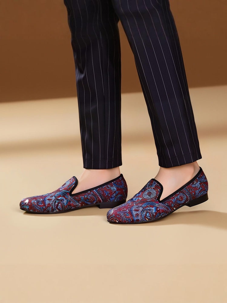 Spring and summer new style colorful cloth casual men's shoes trendy low-top cloth shoes European and American large size loafers slip-on shoes