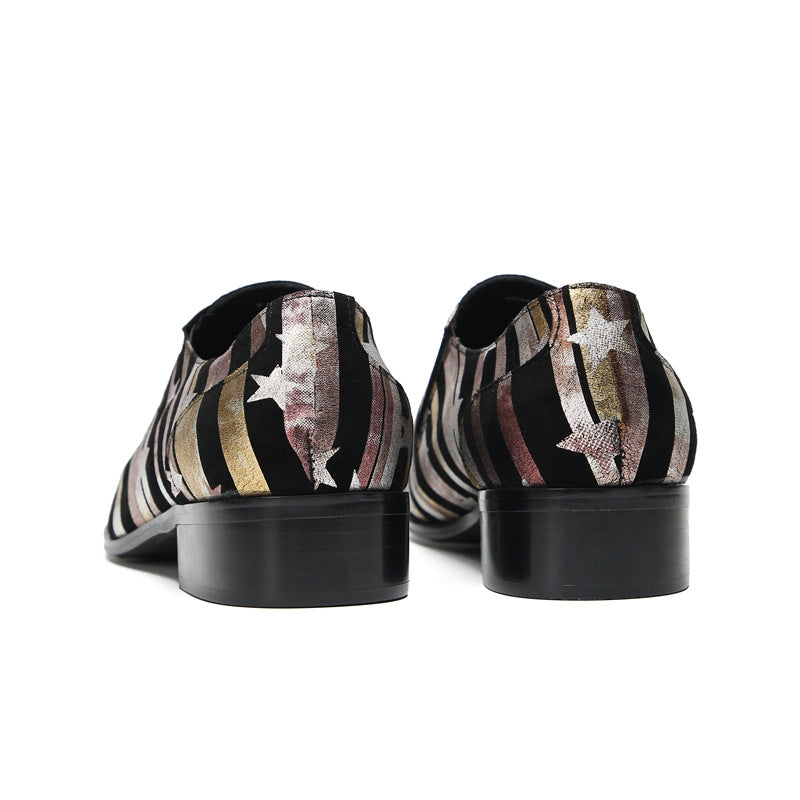 British cowhide foot cover loafers men's breathable business low-top casual leather shoes soft-soled beanie shoes men