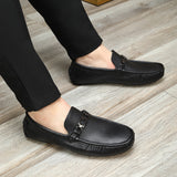 Complete set of soft leather soft bottom men's beanie shoes 2026 spring and summer new arrival breat