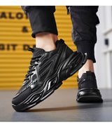 Men's shoes 2026 spring new fashion chunky sole dad shoes men's breathable lightweight running sports casual trendy shoes