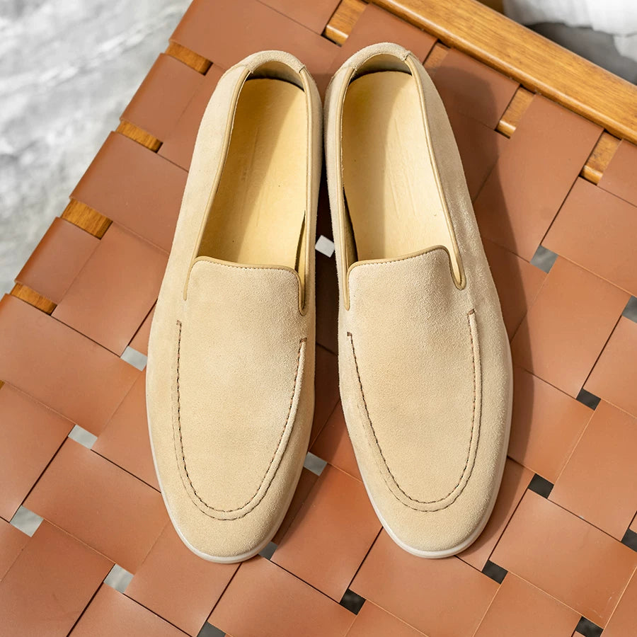 Men's Genuine Leather Loafers, Breathable, Slip-On