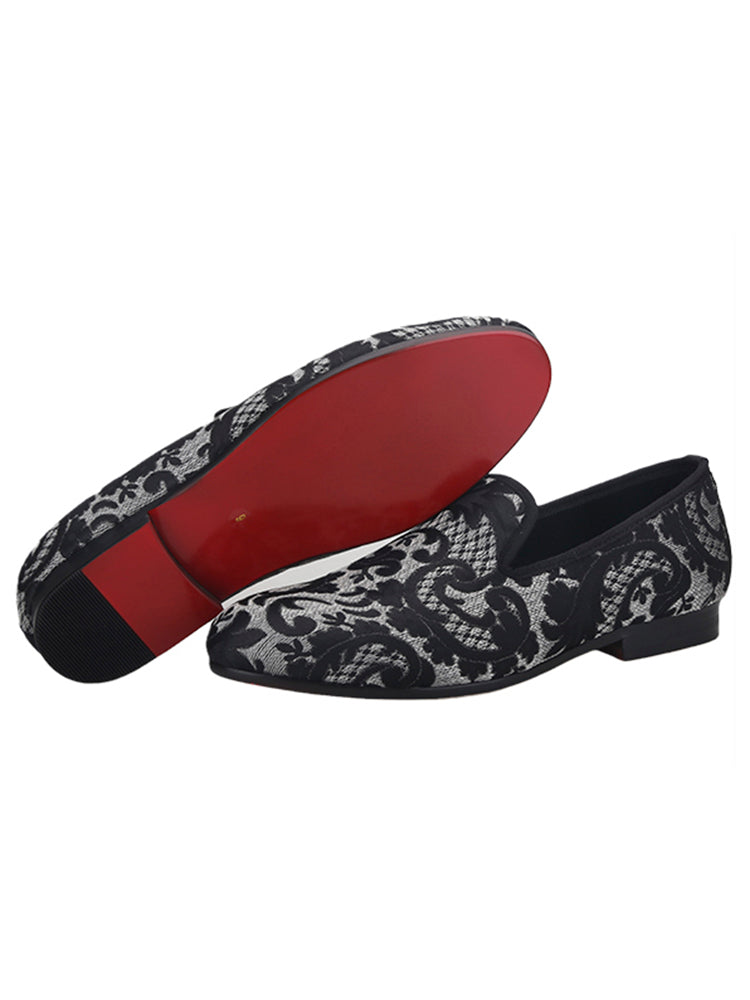 Pilgida's new handmade men's slip-on loafers exported to Europe and the United States palace style smoking shoes large size