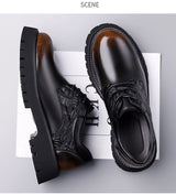 autumn new thick sole men's business formal leather shoes fashion nightclub casual