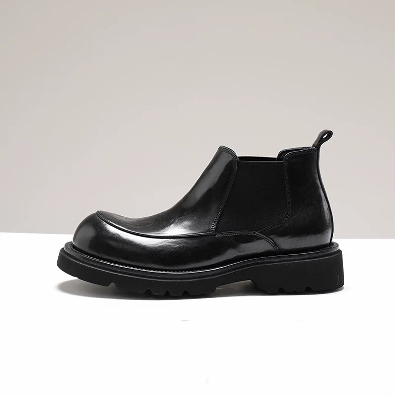 Men's Chelsea Boots, Round Toe, British Style