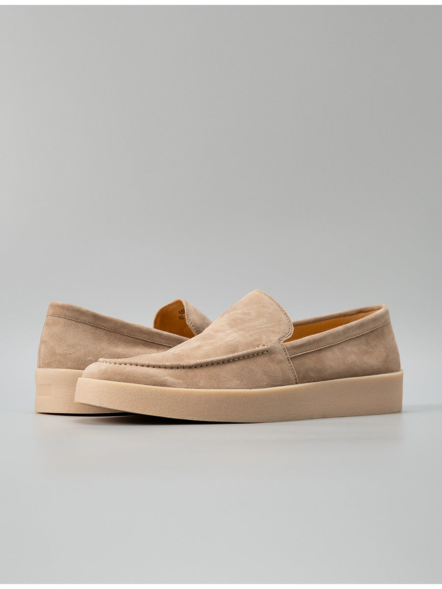 6509a-1 premium velvet loafers - cashmere slip-ons for men - handmade trendy shoes - business casual versatile leather shoes