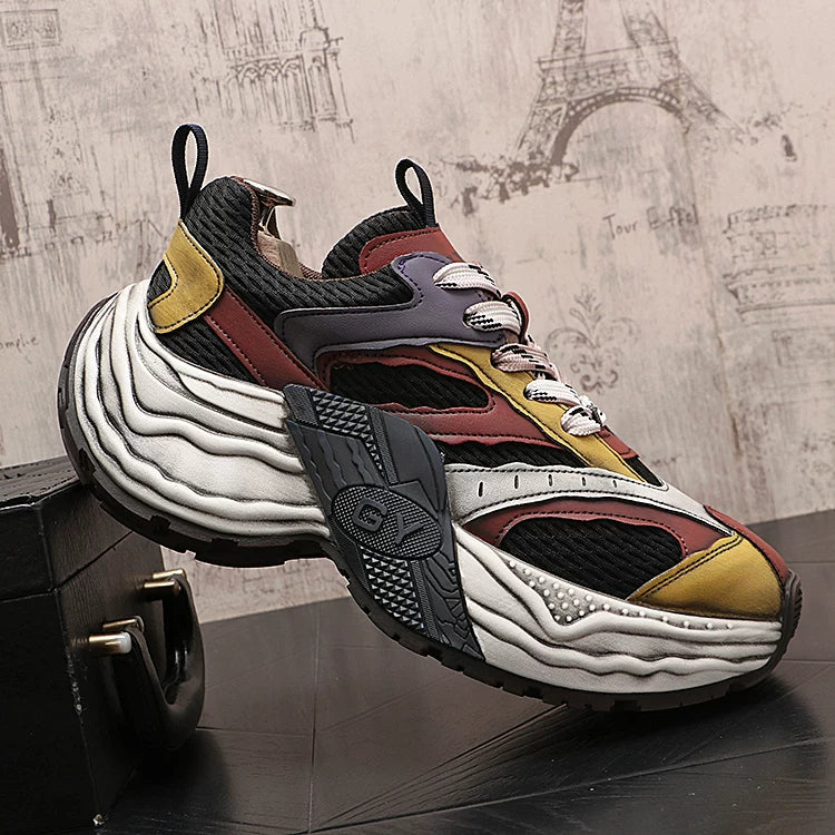 Men's Platform Low-Top Retro Chunky Dad Sneakers 2026