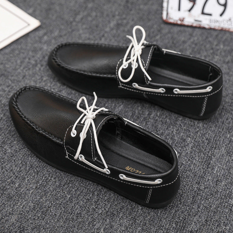 Lightweight waterproof 2024 boys men's loafer beanie shoes men's new spirit guy business breathable leisure summer