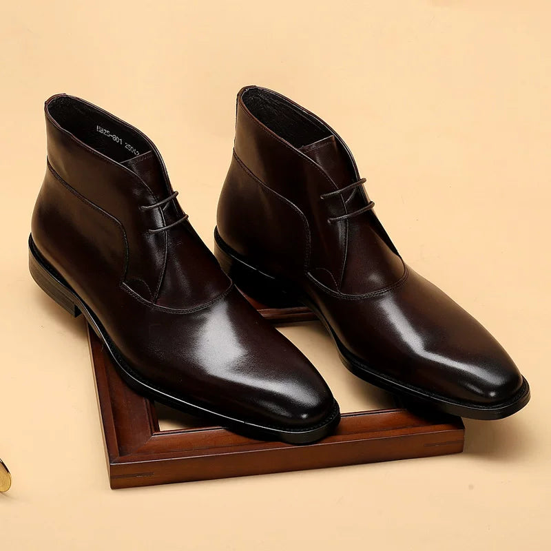 Men's Genuine Leather Martin Boots, British Style