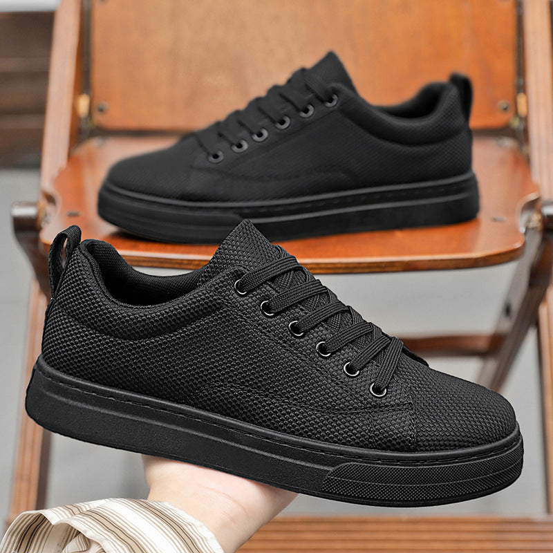 2026 spring new breathable men's canvas shoes trendy sneakers youth skate shoes korean style fashion casual single shoes