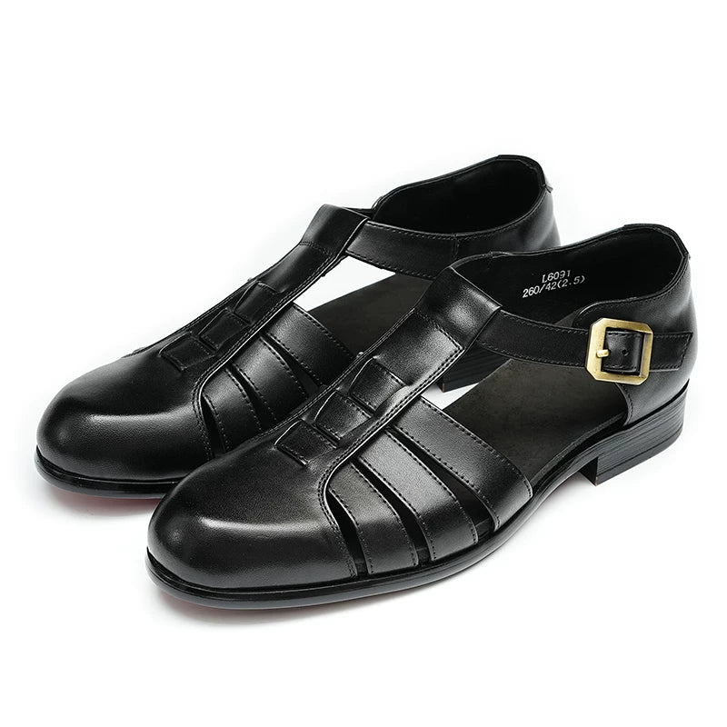 Men's Genuine Leather Sandals, Breathable