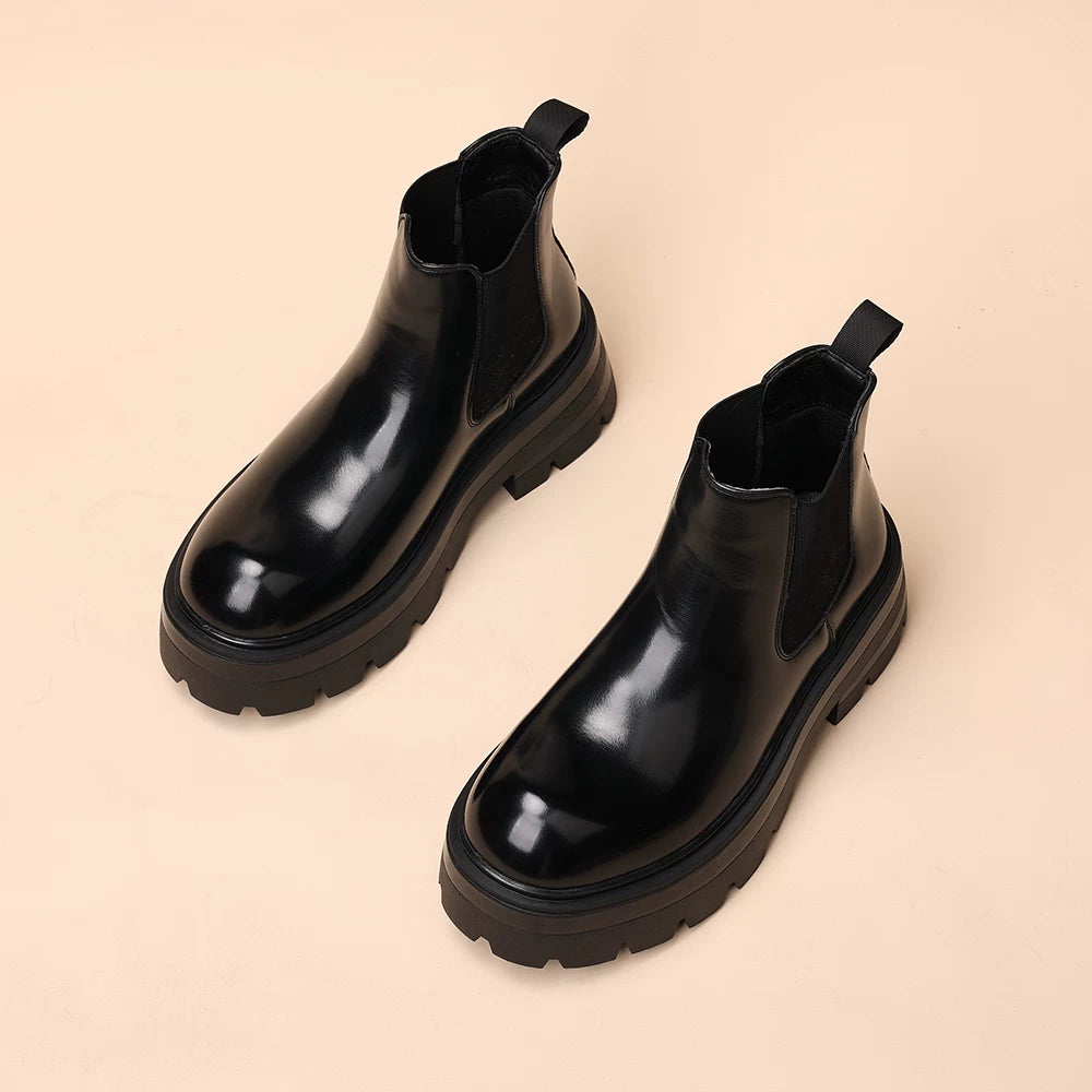 Men's Martin Boots, Height Increasing, Thick Sole