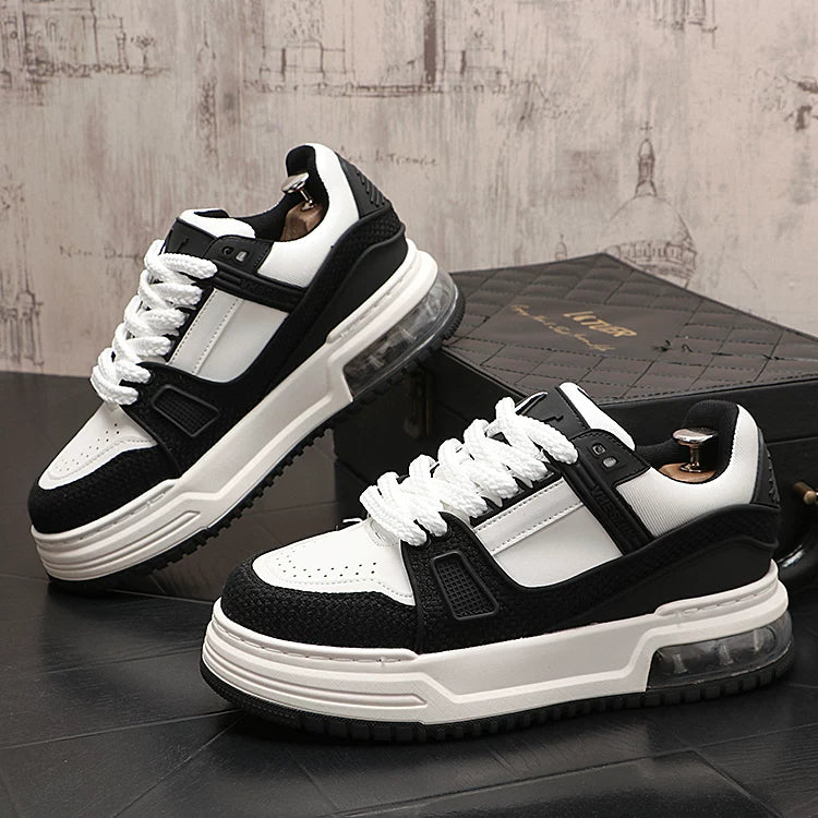 Men's 2026 New Height-Increasing Platform Breathable Low-Top Casual Skate Shoes