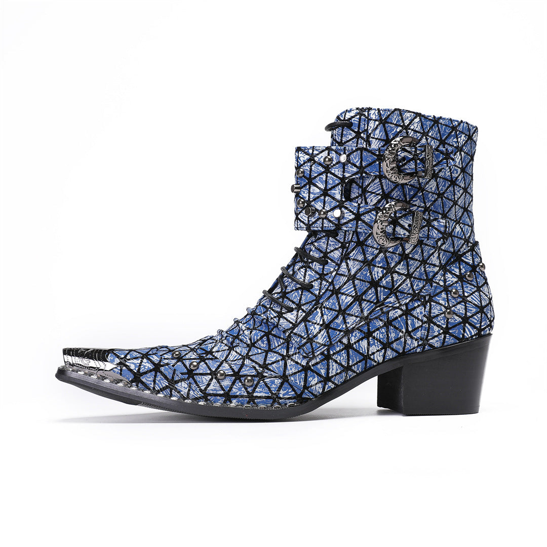 Men's Denim Martin Boots – Platform, Retro