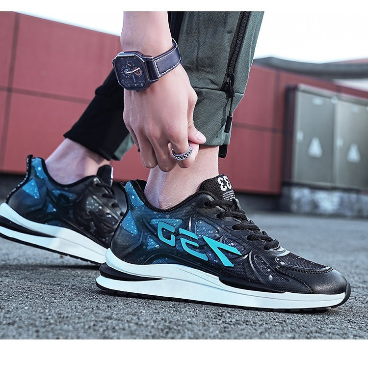 2025 new men's athletic casual shoes - 6cm hidden heel, outdoor sneakers, men's gradient color trendy small size shoes 11