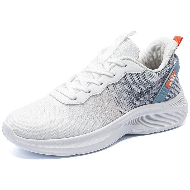 Extra large size sports shoes spring autum men's shoes 48 fly weaving lightweight thick sole 49 sports students 50 non-slip mesh running shoes